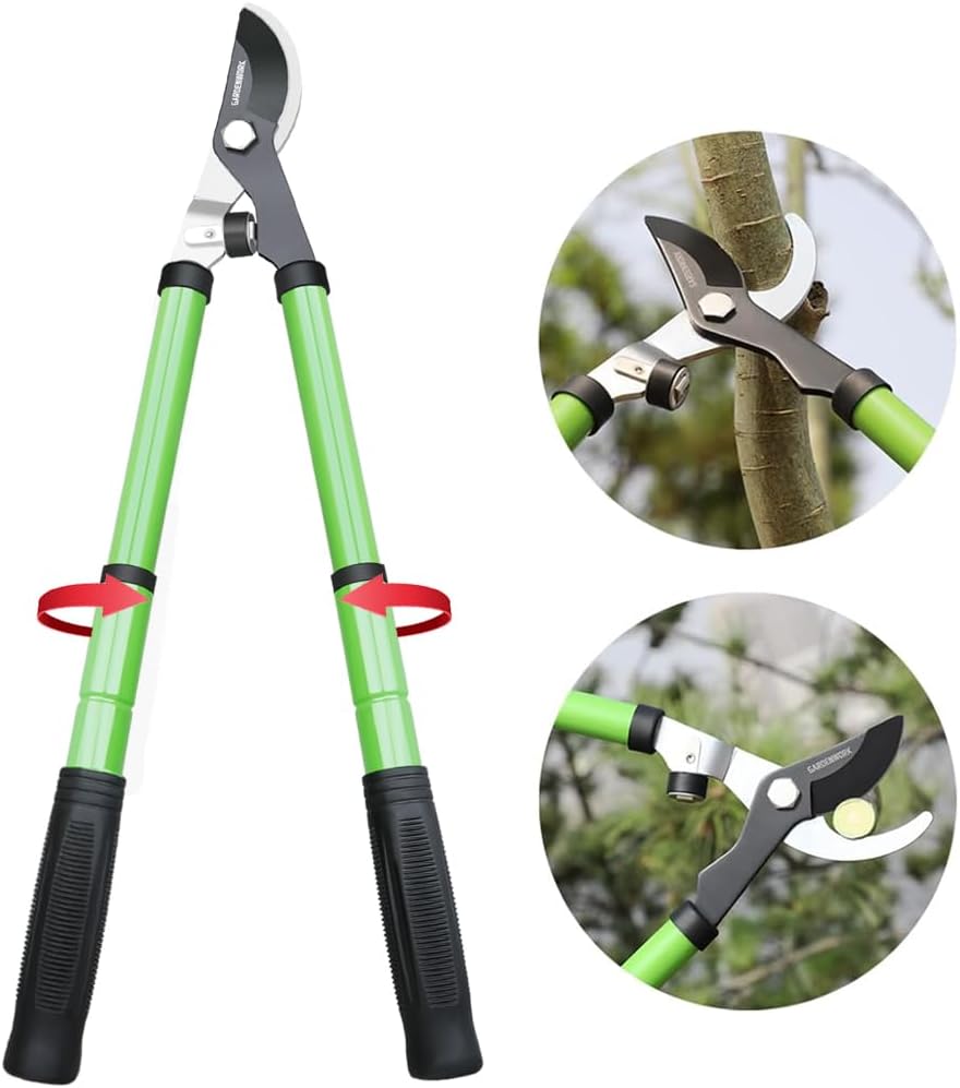 GARDENWORK 16-24" Loppers for Tree Trimmer Heavy Duty,Tree Branch Cutter,Extendable Tree Trimmer with SK5 High Carbon Steel Blade,Garden Shears with 1.6"Cutting Capacity