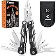 14-In-1 Multitool with Safety Locking, Professional Stainless Steel Multitool Pliers Pocket Knife, Bottle Opener, Screwdriver with Nylon Sheath ,Apply to Survival,Camping, Hunting and Hiking 1 Pcs