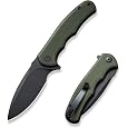CIVIVI Folding Pocket Knife- Praxis Flipper Liner Lock Knife, 3.75" Black Stonewashed Blade with Cuibourtia Wood Handles, Reversible Clip for Everyday Carry Outdoor Use C803H