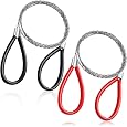 Stainless Steel Wire Saw with Plastic Handles,27.5'' Cable Saw Hand Pocket String Emergency Outdoor Survival Rope Cutting Tools for Camping Hiking and Cutting Trees & Wood